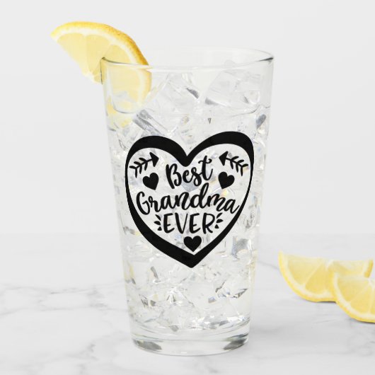 Bestes Oma-je-Geschenk Glas (Vorderseite Ice)
