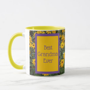 Bestes Oma je - Helle Blume Picture Tasse