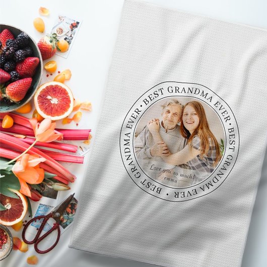 Bestes Oma je Modernes Klassisches Foto Geschirrtuch
