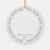 Bestes Oma je Modernes Klassisches Foto Keramik Ornament (Vorne)