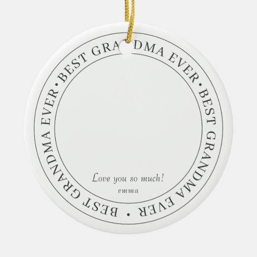 Bestes Oma je Modernes Klassisches Foto Keramik Ornament (Vorne)