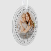 Bestes Oma je Modernes Klassisches Foto Ornament (Vorderseite)