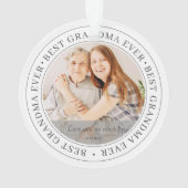 Bestes Oma je Modernes Klassisches Foto Ornament (Rückseite)