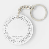 Bestes Oma je Modernes Klassisches Foto Schlüsselanhänger (Rückseite)