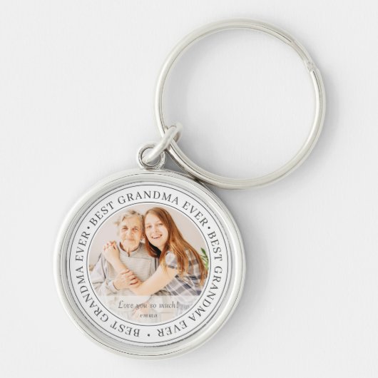 Bestes Oma je Modernes Klassisches Foto Schlüsselanhänger (Vorne)