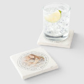 Bestes Oma je Modernes Klassisches Foto Steinuntersetzer (Seitenansicht)