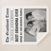 Bestes Oma je Personalisiertes Zeitungs-Foto Sherpadecke (Vorderseite (Horizontal))