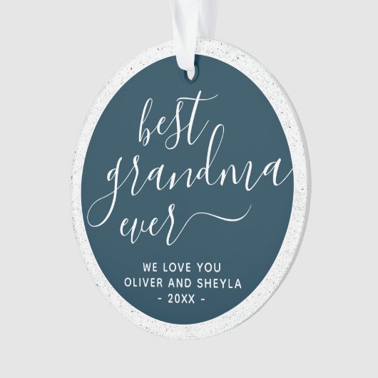 Bestes Oma-je-Script-Foto auf Back Keepake Ornament (Vorderseite)