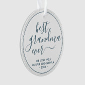 Bestes Oma-je-Script-Foto auf Back Keepake Ornament (Vorderseite)