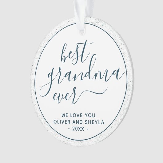 Bestes Oma-je-Script-Foto auf Back Keepake Ornament (Vorderseite)