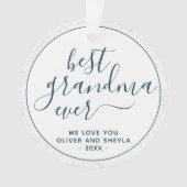 Bestes Oma-je-Script-Foto auf Back Keepake Ornament (Vorderseite)