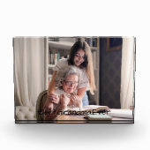 Bestes Oma-jemals-Personalisiertes Foto-Zitat Fotoblock (Vorderseite)