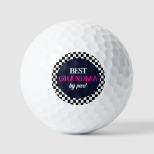 Bestes Oma Modernes Karo Hot Pink Golfball