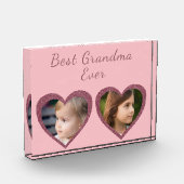 Bestes Oma Pink Hearts Custom Kids Foto (Links)