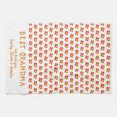 Bestes Oma Red Summer Blume Pattern Geschirrtuch (Horizontal)