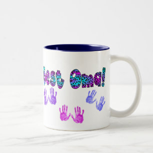 Bestes Oma scherzt Handdruck-Geschenke Zweifarbige Tasse