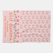 Bestes Oma Summer Blume Muster Zeichnend Geschirrtuch (Horizontal)