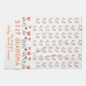 Bestes Oma Summer Blume Muster Zeichnend Geschirrtuch (Horizontal)