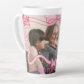 Bestes Oma und Großkinder rosa Design Milchtasse (Linke Ecke)