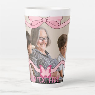 Bestes Oma und Großkinder rosa Design Milchtasse