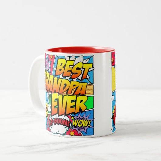 Bestes Opa-Comic-Buch für alle Zweifarbige Tasse (Vorderseite Links)