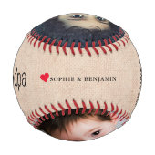 Bestes Opa-Foto Baseball (Rückseite)