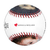 Bestes Opa-Foto Baseball (Rückseite)