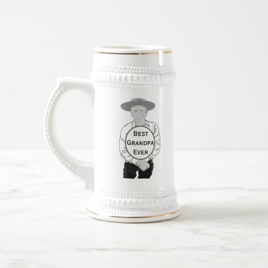 Bestes Opa-Foto Bierglas (Links)