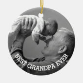Bestes Opa-Foto-Familienbild Keramik Ornament (Vorne)