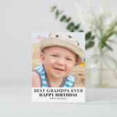 Bestes Opa Foto Geburtstag Postkarte (Stehend Vorderseite)
