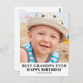 Bestes Opa Foto Geburtstag Postkarte (Vorne/Hinten)
