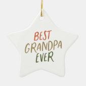 Bestes Opa-Foto je farbenfroh Keramik Ornament (Vorne)