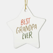 Bestes Opa-Foto je farbenfroh Keramik Ornament (Links)