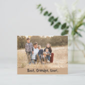 Bestes Opa-Foto Postkarte (Stehend Vorderseite)
