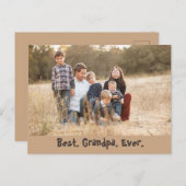 Bestes Opa-Foto Postkarte (Vorne/Hinten)