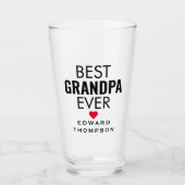 Bestes Opa-Geschenk für jedes schwarze Textherz Glas (Vorderseite)