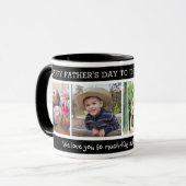 Bestes Opa Happy Vatertag 4 Foto Schwarz Tasse (Vorderseite Links)
