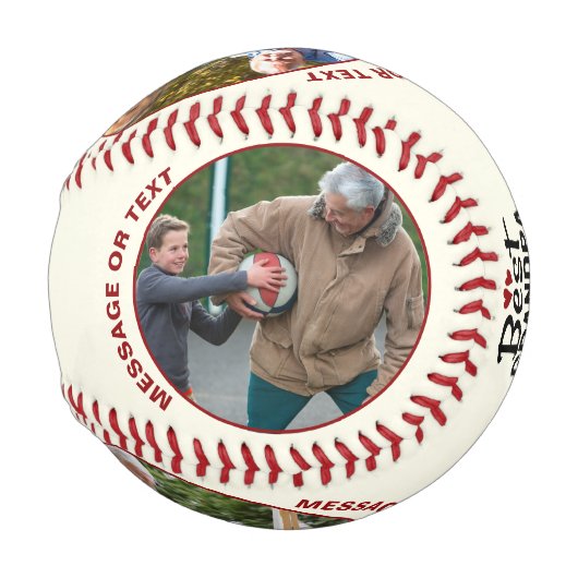 Bestes Opa-je-Baseball-Grandpa-Geschenk Baseball (Rückseite Links)