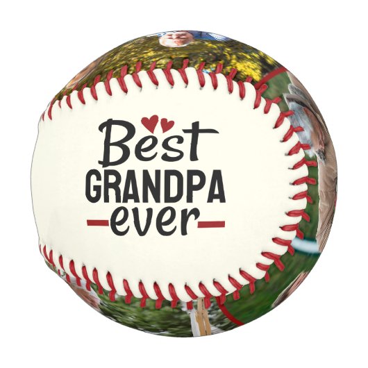 Bestes Opa-je-Baseball-Grandpa-Geschenk Baseball (Rückseite Links)