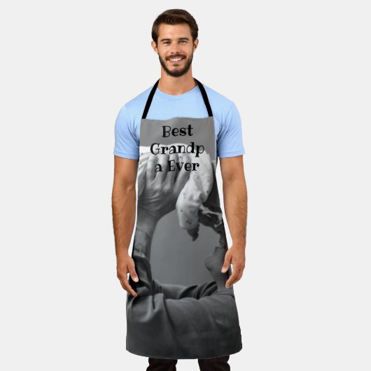 Bestes Opa-je-Foto Großes Kind Schürze (Getragen)