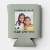 Bestes Opa-je-grünes Foto Dosenkühler (Rückseite)