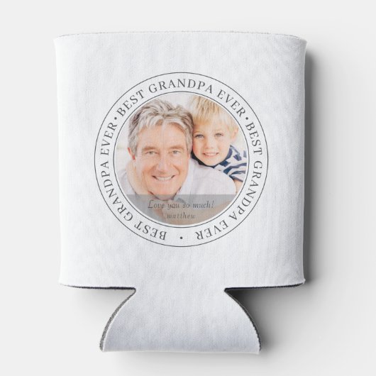 Bestes Opa je Modernes Klassisches Foto Dosenkühler (Rückseite)