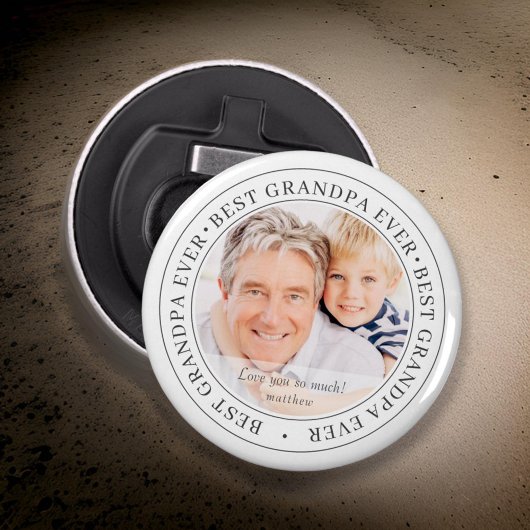 Bestes Opa je Modernes Klassisches Foto Flaschenöffner