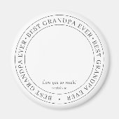 Bestes Opa je Modernes Klassisches Foto Magnet (Vorne)