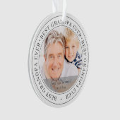 Bestes Opa je Modernes Klassisches Foto Ornament (Vorderseite)