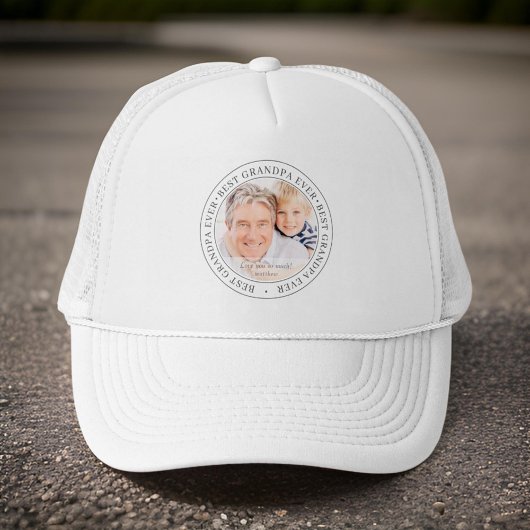 Bestes Opa je Modernes Klassisches Foto Truckerkappe