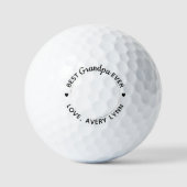 Bestes Opa je Modernes Personalisiertes Foto Golfball (Vorderseite)