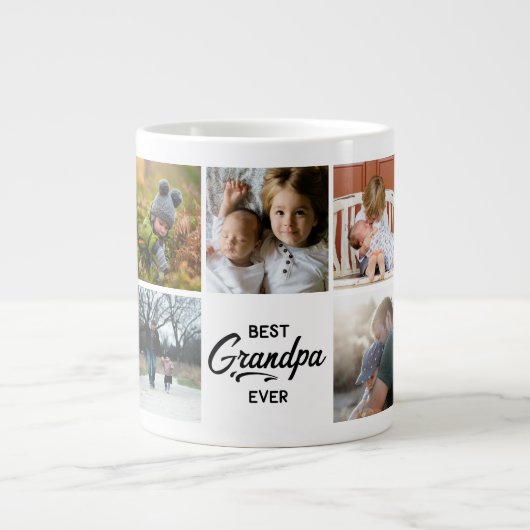 Bestes Opa-jemals-individuelles Foto Jumbo-Tasse (Vorderseite)