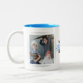 Bestes Opa Vatertag 2 Foto Zweifarbige Tasse (Links)