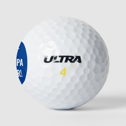 Bestes Opa von Par Sports Golfer Blau Golfball (Logo)